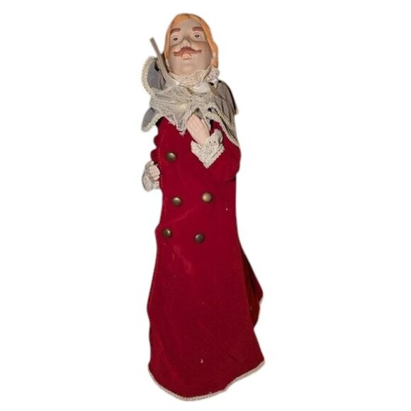 Vintage Victorian Elegant Man Dickens Christmas Carol Porcelain Tree Topper - Picture 1 of 6